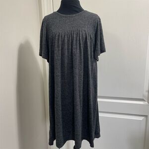 LOFT Women's Gray Short Sleeve Babydoll Dress Size S Casual